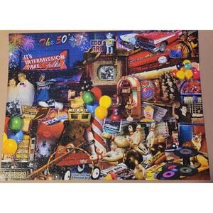 Vintage 1950s Nostalgia Americana Jigsaw Puzzle 750 Pc Mid Century Collectible